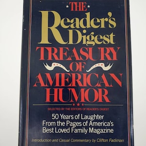 1972 The Reader&#39;s Digest Treasury of American Humor Hardcover Book Clifton Fadiman Introduction