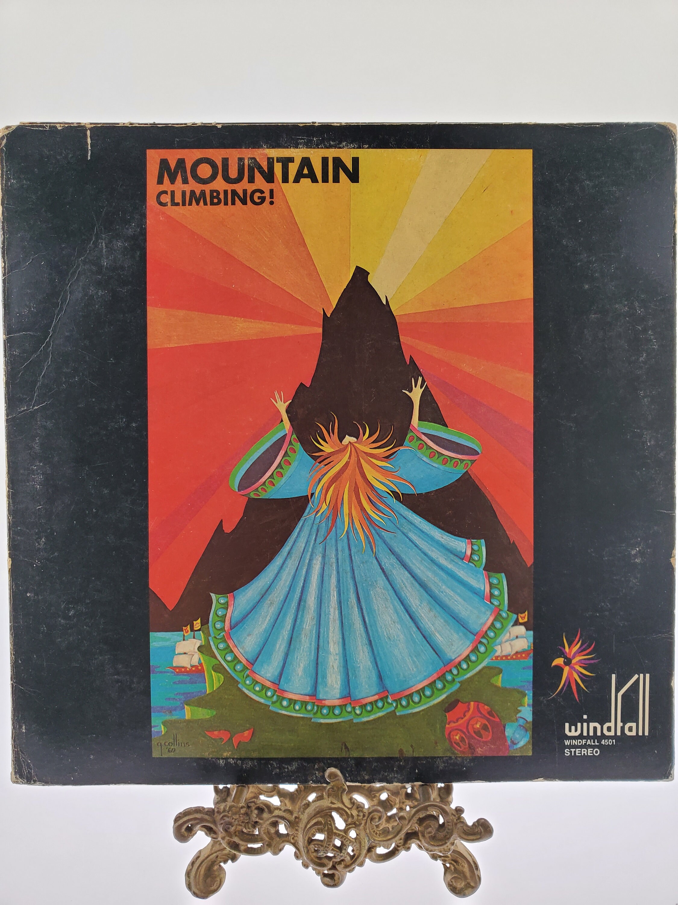 Rare 1970 Mountain LP Climbing Stereo Vinyl Record Album 4501 Windfall Records