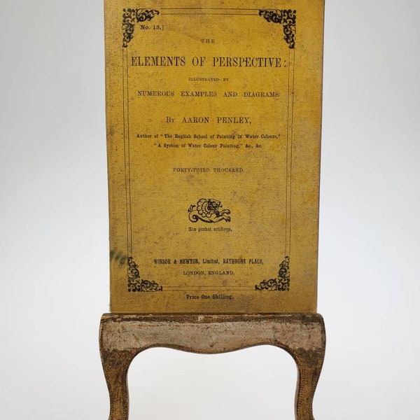 1916 The Elements of Perspective illustrated by Numerous Examples and Diagrams By Aaron Penley Softcover Paperback Book Winsor and Newton