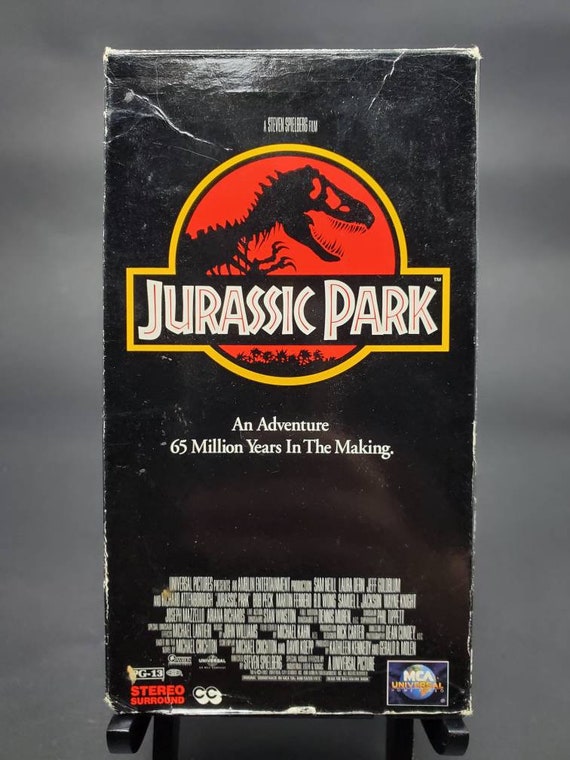 1993 Jurassic Park VHS VCR Tape Movie Stephen Spielberg Film Etsy