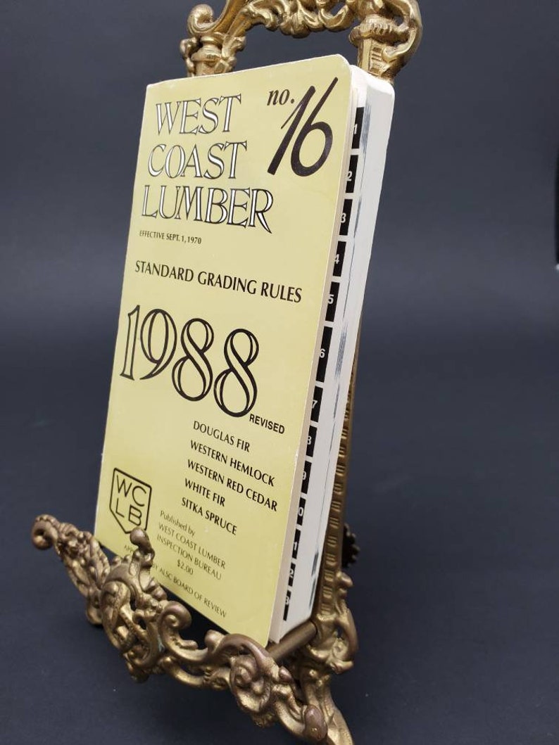 1988 West Coast Lumber No. 16 Standard Grading Rules Revised Etsy