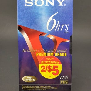Sony versiegelt T-120vf VHS VCR Premium Grade Videokassetten-Player-Rekorder ISBN 0 27242 21214 5