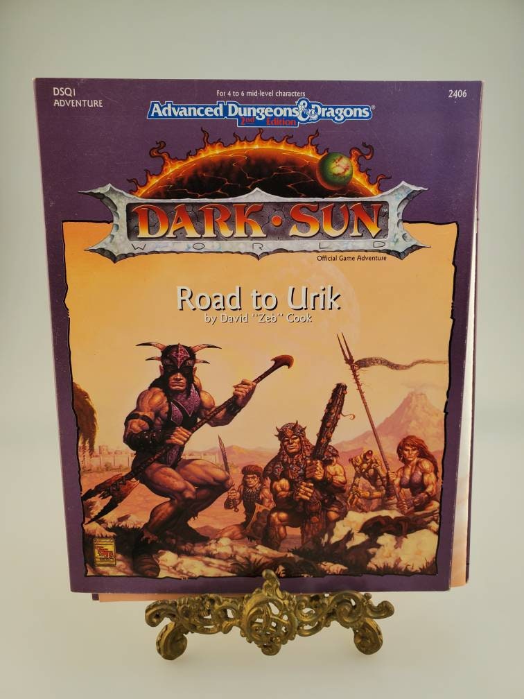Unravel the Dusk & Spin the Dawn セット TSR 2406 Dark Sun World Road to Urik DSQ1 1992 Dungeons and