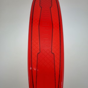 Rare 1970&#39;s 23 3/8&quot; x 6&quot; Undrilled Champion Clear Red Plastic Skateboard Deck Prototype Concept Skateboard