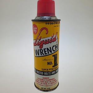 1970&#39;s empty Liquid Wrench America&#39;s No. 1 Super-Penetrant Oil Can Deodorized Part No. L1-06 No Bar Code