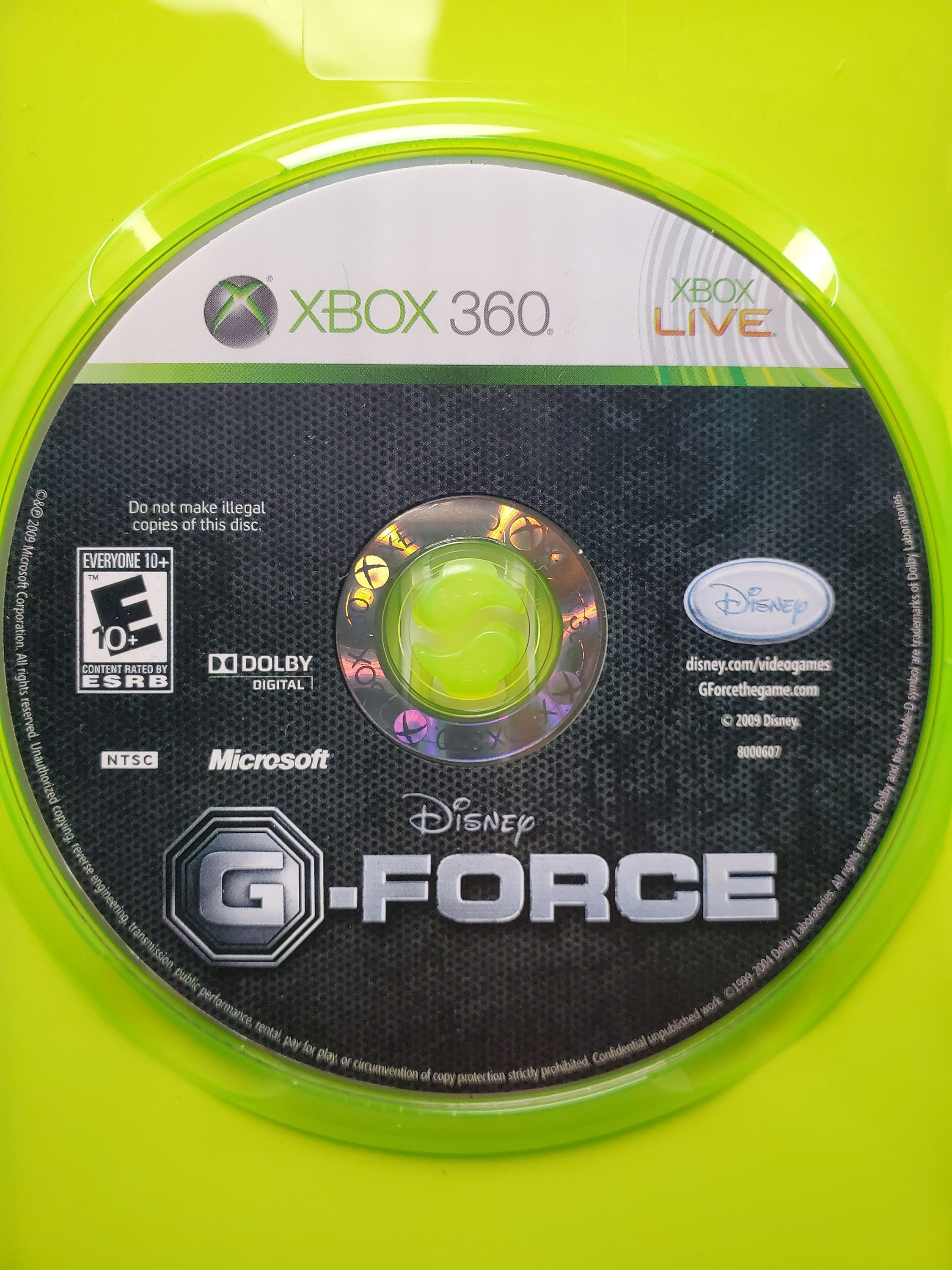 Xbox 360 G Force Disney 3D Xbox Live Microsoft Video Game CD