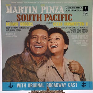 1958 South Pacific Musical LP Original Broadway Cast Recording Stereo Vinyl Record Album OL 4180 Columbia Masterworks Records