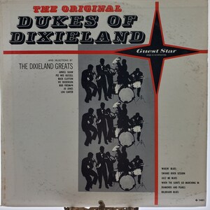 Álbum de vinilo de alta fidelidad The Original Dukes Of Dixieland and The Dixieland Greats de la década de 1950 G 1401 Guest Star Records
