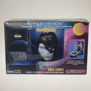 1997 Star Trek Strike Force Borg Temple Playmates Asst No 16240 Stock No 16242 Lt Cmdr Data Lore Hugh Bore Borg Soldier