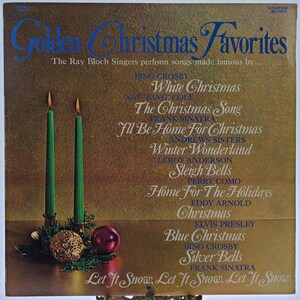 1970s Ray Bloch Singers LP Golden Christmas Favorites Stereo Vinyl Record Album S 98033 Compose Records