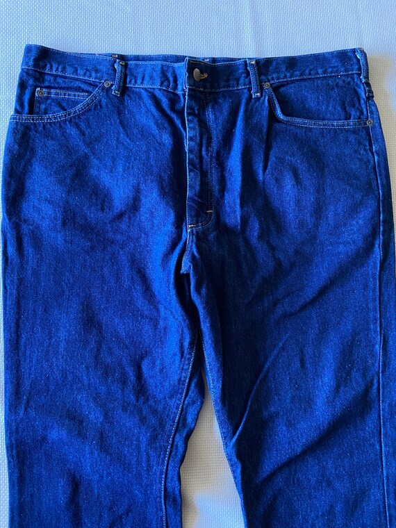 40 x 29, 1980s Lee Rider Jeans, Dark Wash Jeans, … - image 5