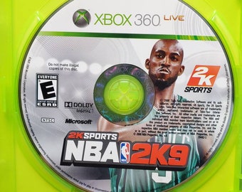 XBOX 360 LIVE NBA 2K9 Basketball 2K Sports Microsoft Video Game Cd Isbn  10425 39482