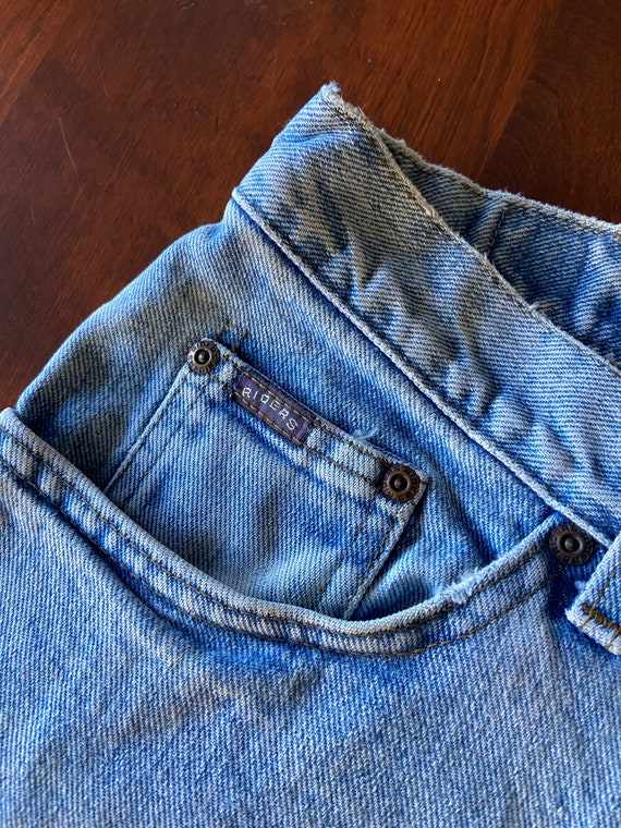 Short Mi-hauteur (mom Shorts) Lee Riders - Taille 8 - Bleu - Occasion Très Bon état - Style Y2K