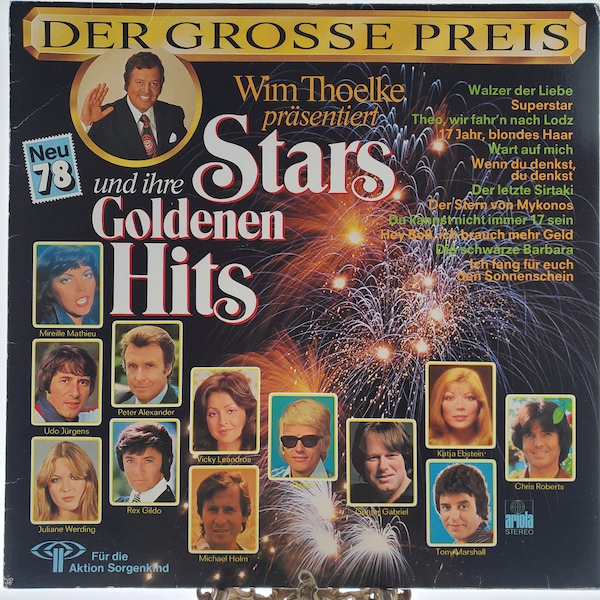 1978 Wim Thoelke prasentiert LP Stars Golden Hits German Release Stereo Vinyl Record Album S 25 920 XT Ariola Records