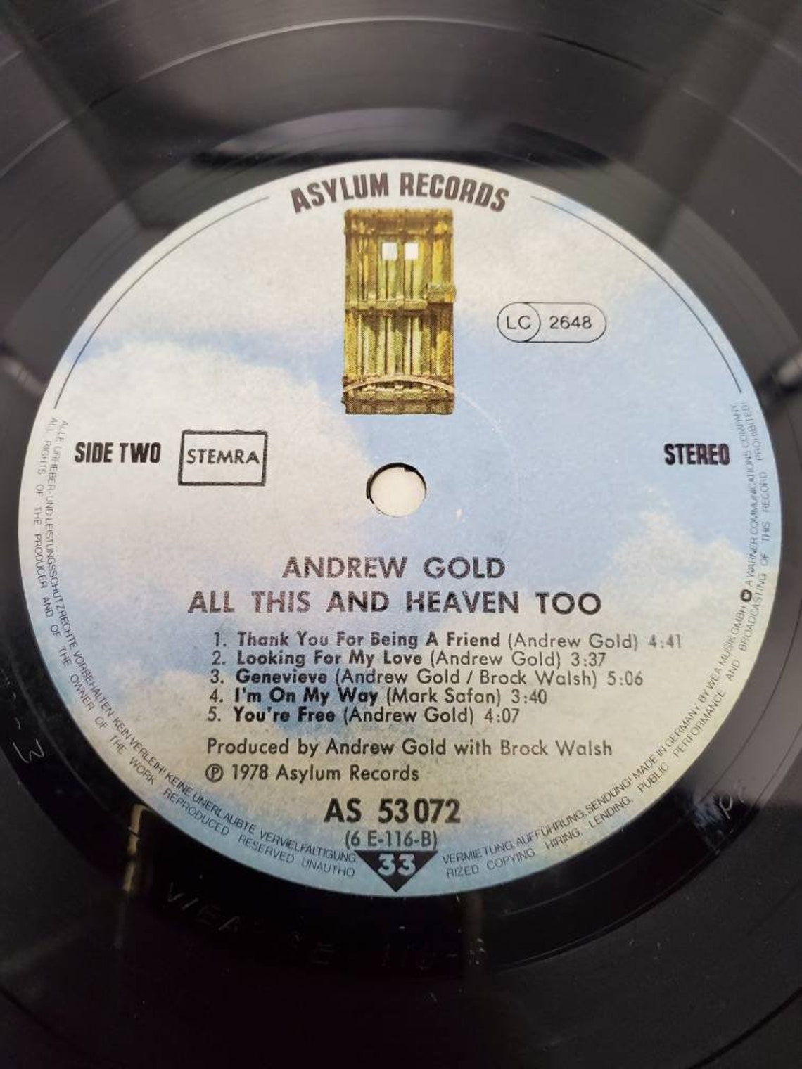 1980 Andrew Gold All This And Heaven Too LP AS 53072 Asylum Etsy 1980 andrew gold all this and heaven too lp as 53072 asylum etsy