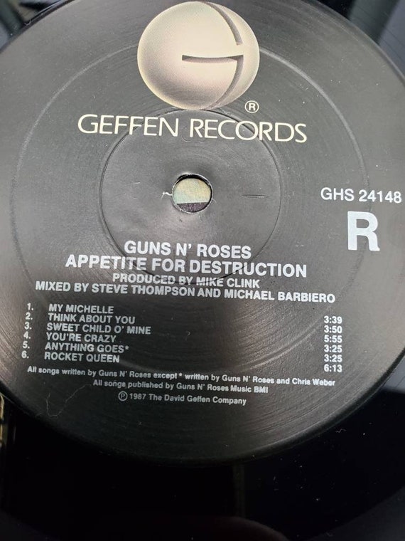Guns N Roses Appetite for Destruction CD From 1987 