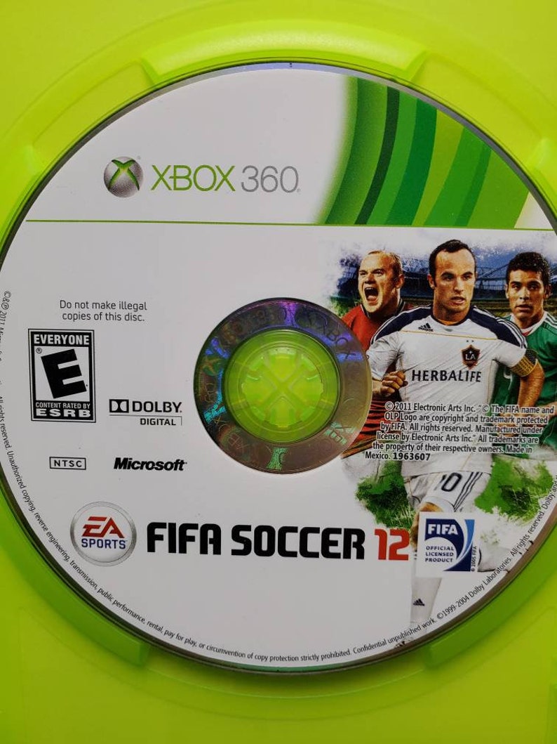 XBOX 360 LIVE FIFA Soccer 12 Microsoft Video Game Cd Isbn 0 14633 19636 8 image 10