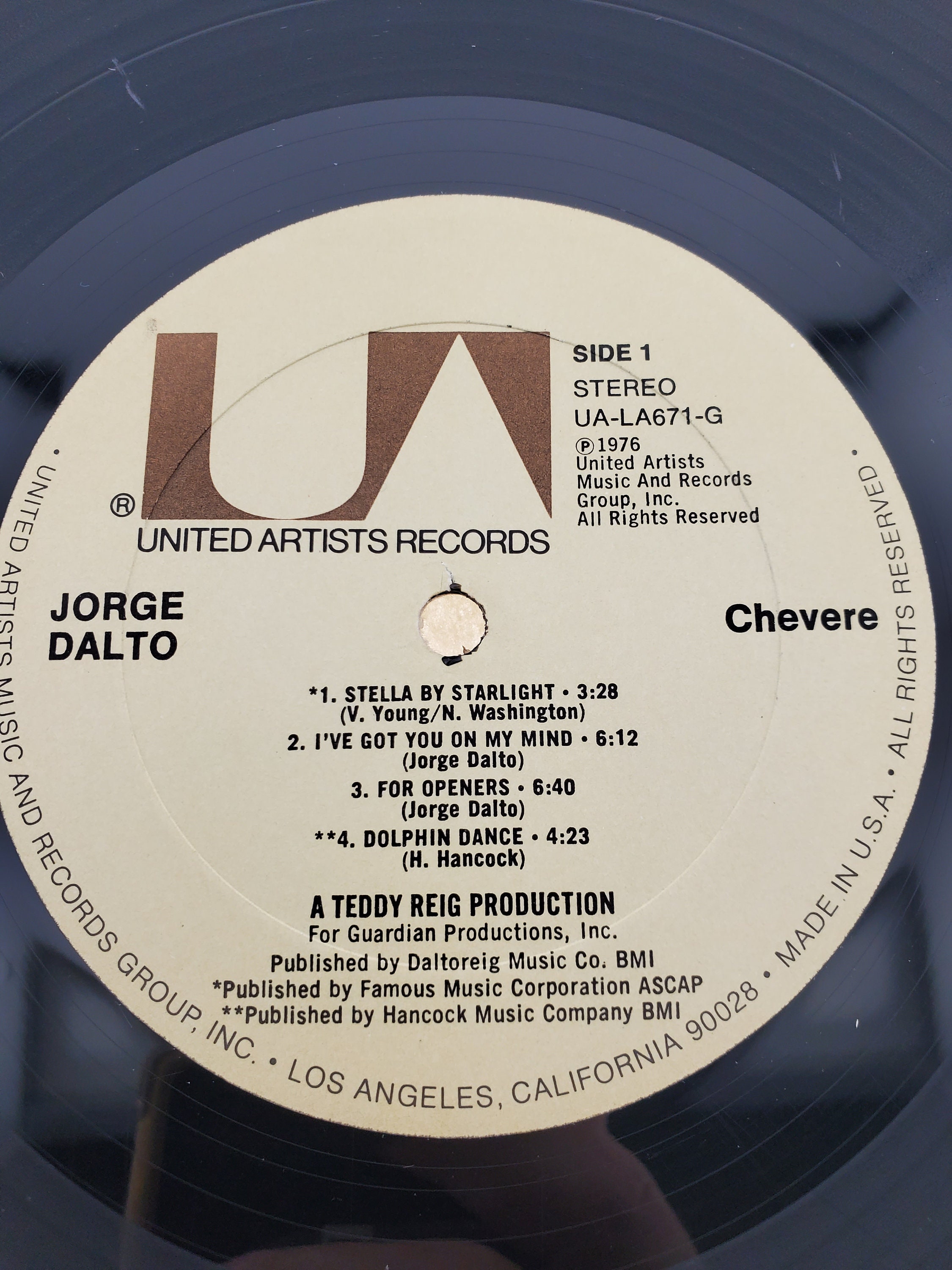 Jorge Dalto Chevere レコード 1976 Jorge Dalto LP Chevere Stereo Vinyl Record Album UA LA
