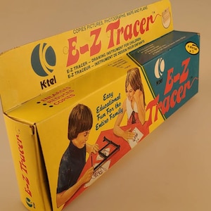 1974 E-Z Tracer by K-Tel Vintage Pencil Drawing Tracing Copying Art Activity Set in original box