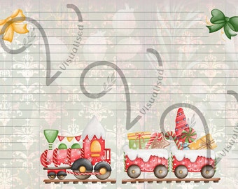 Días alegres de diciembre: páginas de diario con líneas y páginas de fondo