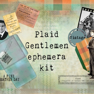 Kariertes Gentlemen Ephemera Kit