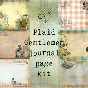 Kariertes Gentlemen Journal Page Kit