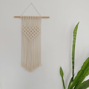 HEART macrame wall hanger, macrame wall hanging