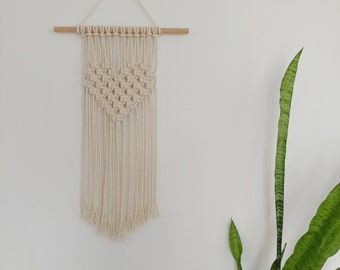 HEART macrame wall hanger, macrame wall hanging