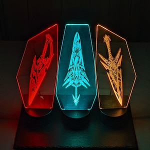 Pyra/Mythra/Pneuma Aegis Swords Trio LED Nightlight Display