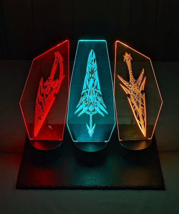 Pyra/mythra/pneuma Aegis Swords Trio LED Nightlight Display - Etsy