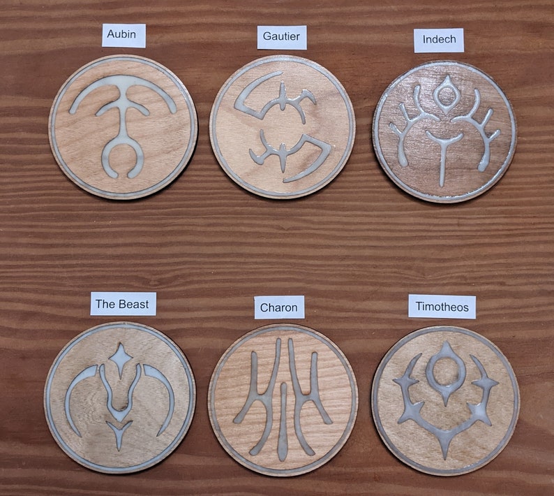 FE3H Wooden Crest Glowinthedark Disks/coasters Collection Etsy