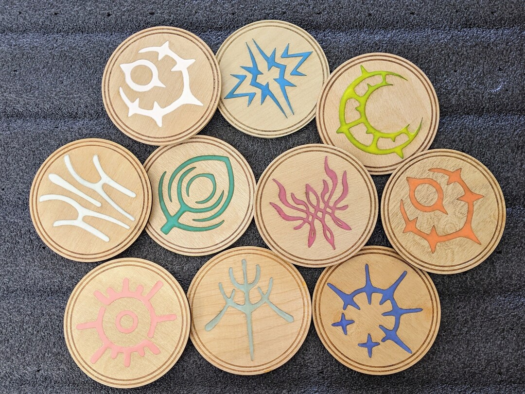 FE3H Crest Glowinthedark Colored Coaster Collection Etsy