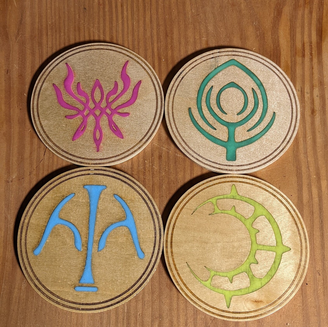 FE3H Crest Glowinthedark Colored Disk/coaster Collection Etsy