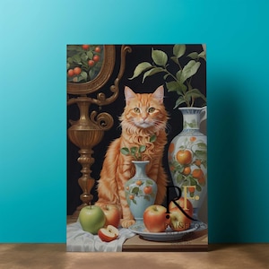 SKU-DCC 100002  CATS Hanging Out Still Life Portrait Digital Wall Fine Art Stylist Downloadable Print Boho Design Portrait Orientation