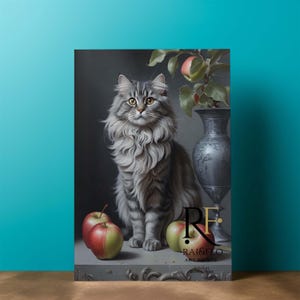 SKU-DCC 100005  CATS Hanging Out Still Life Portrait Digital Wall Fine Art Stylist Downloadable Print Boho Design Portrait Orientation