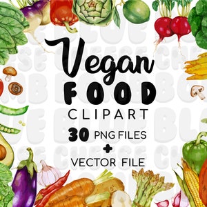 Clipart végétalien, nourriture végétalienne, clipart, légumes, clipart, vecteur, clipart, véganisme, nourriture, clipart, végétarien, nourriture saine, légumes, clipart