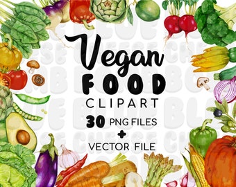 Vegan Clipart Vegan Food Clip art Vegetables Clipart Vector Clipart Veganism Food ClipArt Vegetarian Healthy Food Vegetables Clipart