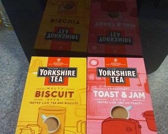 Yorkshire Thee Bundel. Doos Biscuit Brew en Jam & Toast-smaken.