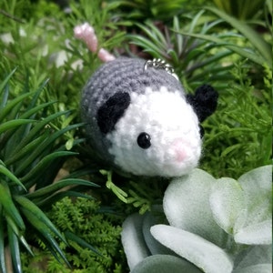 Opossum plushie keychain