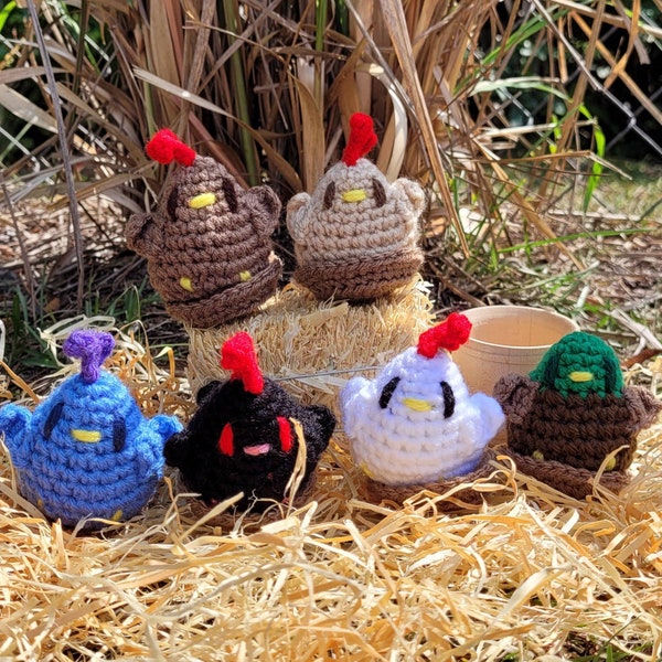 Stardew Valley Amigurumi Chickens and Ducks