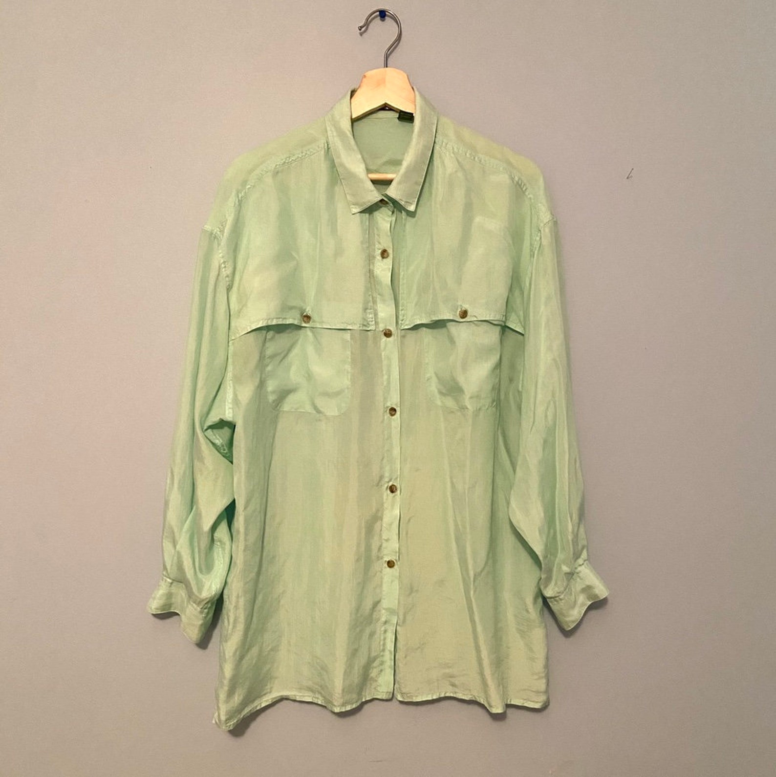 men's seafoam dress shirt