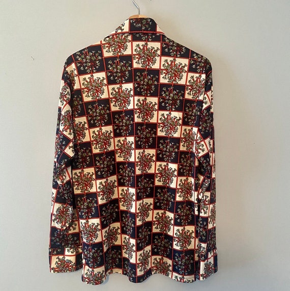 70s Disco Mens Dress Shirt - Size L Puritan Brand… - image 3