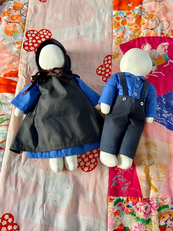 Vintage Amish Dolls No Face Beautiful Well Made Black and Etsy