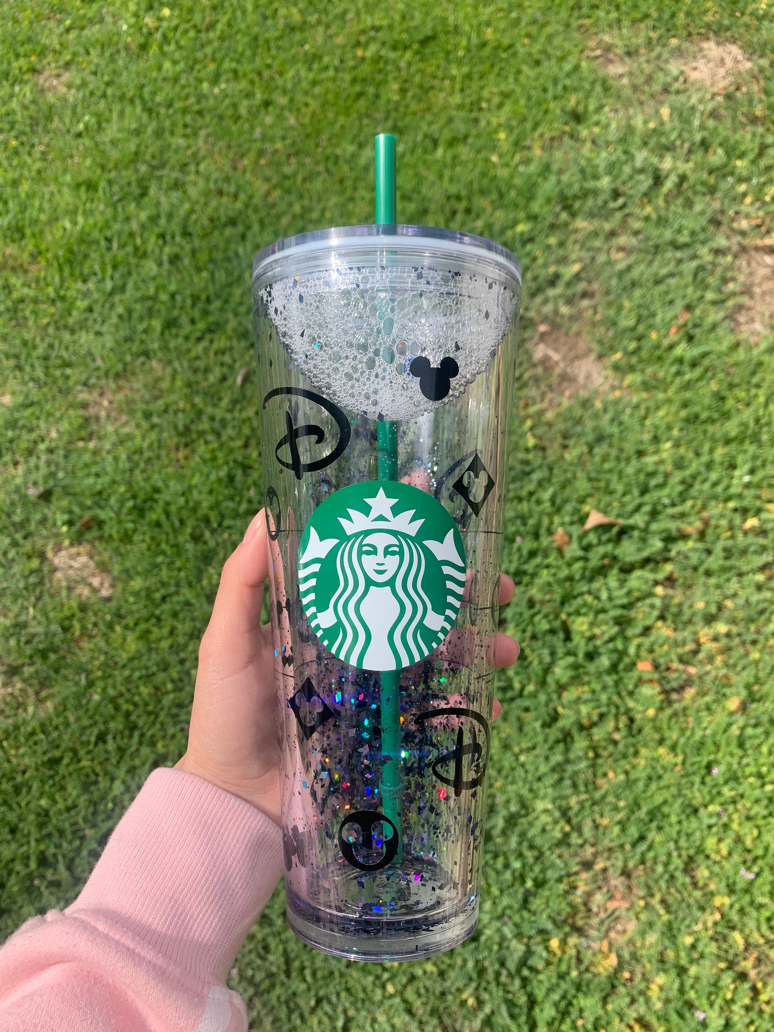 Disney Starbucks snowglobe tumbler Etsy