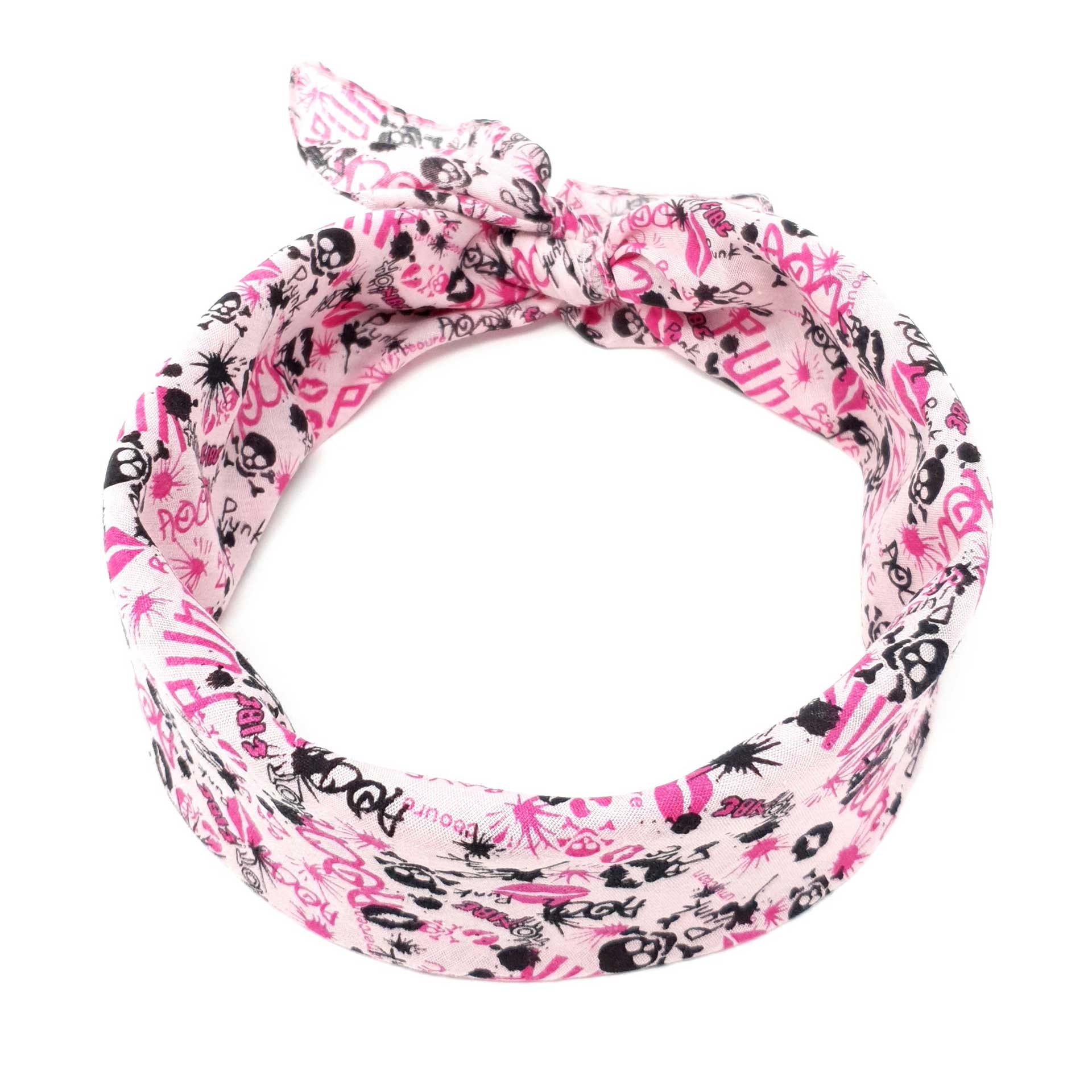 Pink Punk Bandana 100 Cotton Headband Accessories Hair Etsy UK