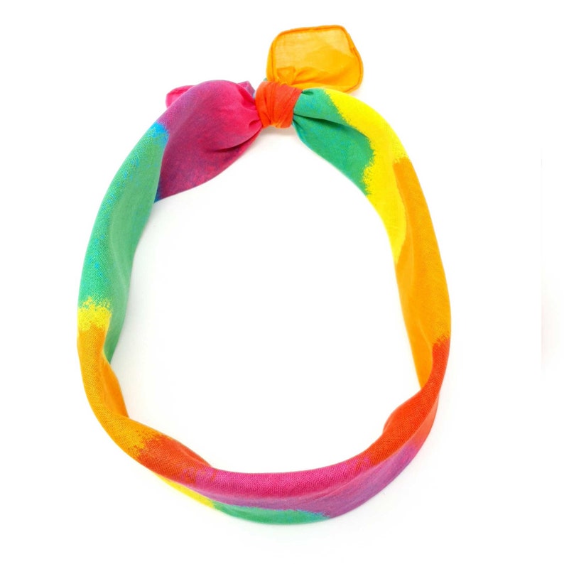 Rainbow Bandana Bandana 100 Cotton Headband Accessories Hair Bandana