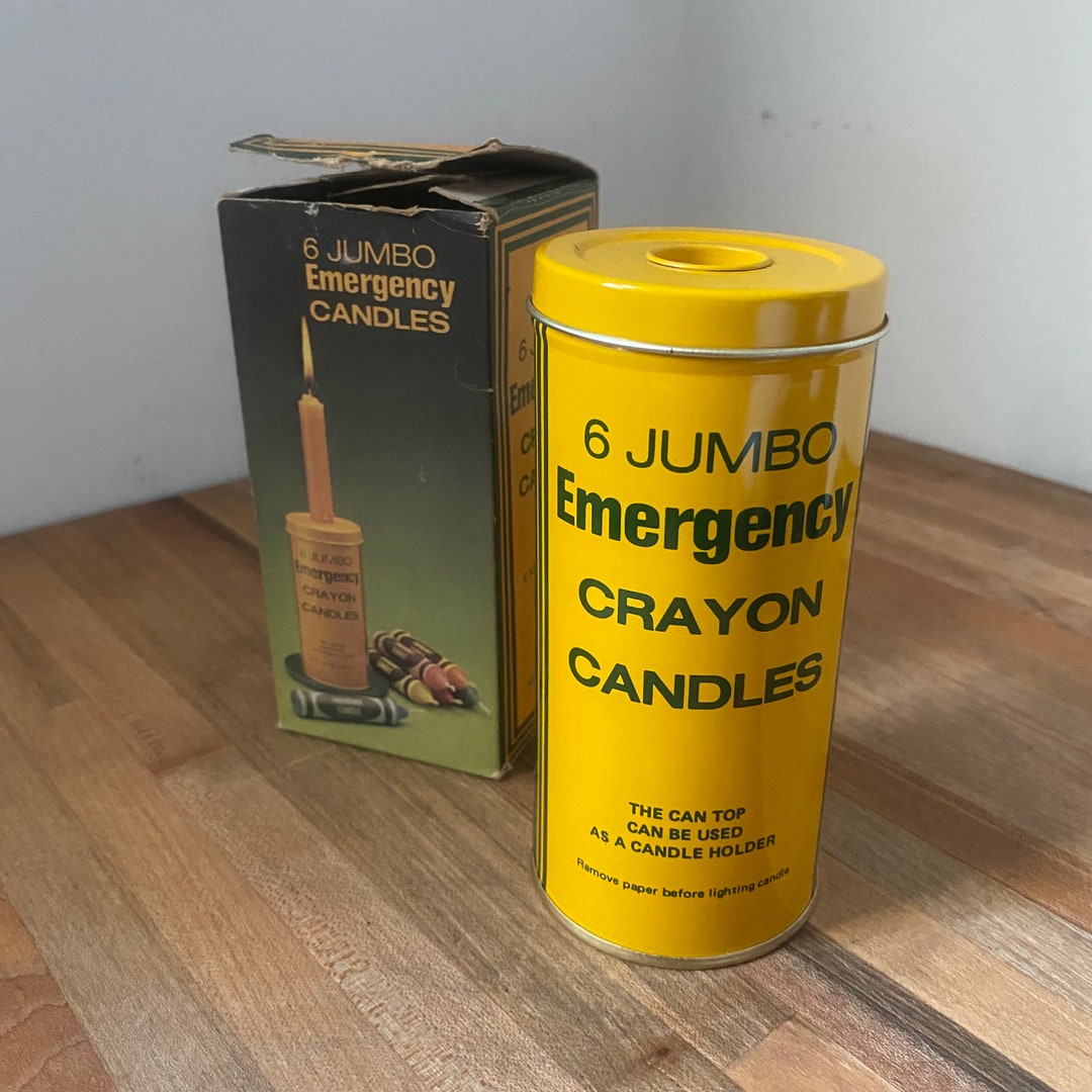 Vintage Jumbo Emergency Crayon Candles in Box Etsy