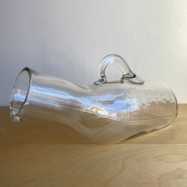 Vintage Female or Male Glass Urinal, Medical, Nursing, Hospital, Home, Surgical Vessel