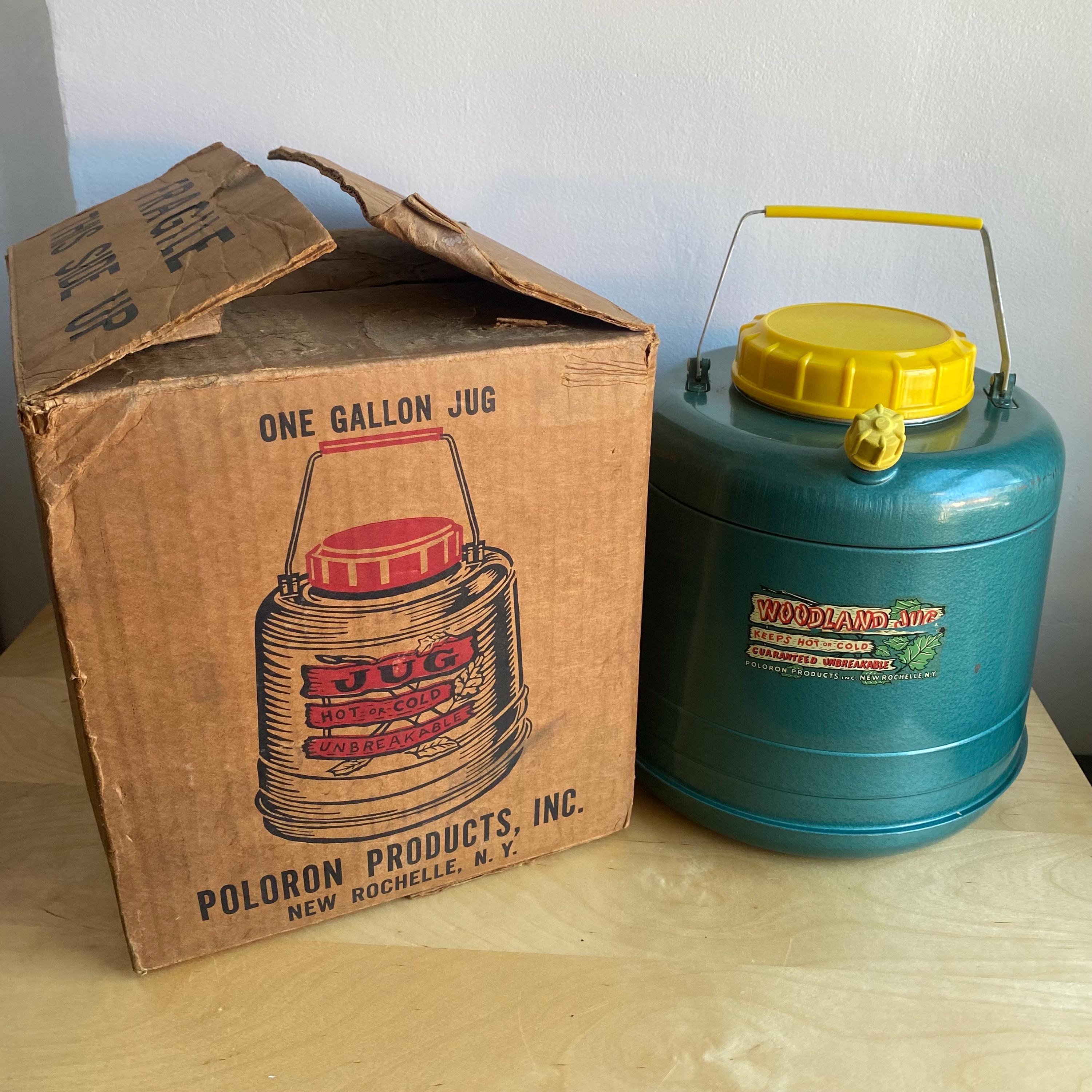 Vintage Retro Woodland Spout Jug Thermos Cooler 333 by Poloron Products Inc. Made in USA