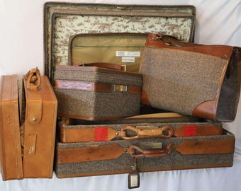 Vintage 'hartmann Luggage' Medium-size Suitcase - Wool Tan